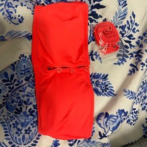 BRAND NEW (no tags) Bright coral bandeau bikini